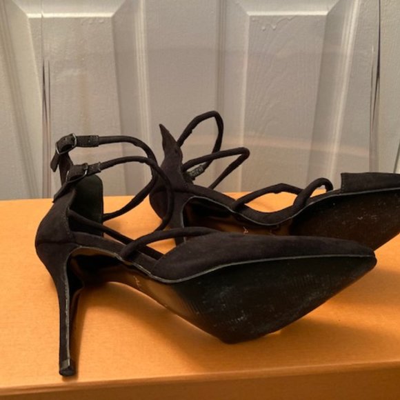 Aldo Black Strapped Heels - Picture 2 of 6